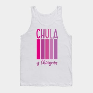 Chula y chingona feminist purple retro chicana pride mexican slang Tank Top